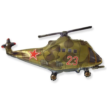 Воздушный шар из фольги. Фигура. Вертолет, военный (38”/97 см, ESP)