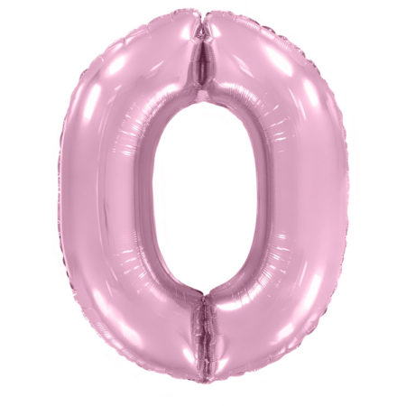 Воздушный шар из фольги. Цифра 0, Розовый (40''/102 см, ESP)