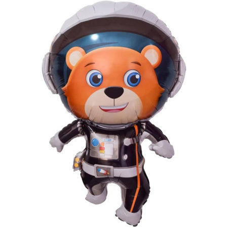 Воздушный шар из фольги. Фигура. Космонавт. Медвежонок (35''/89 см, CHN)
