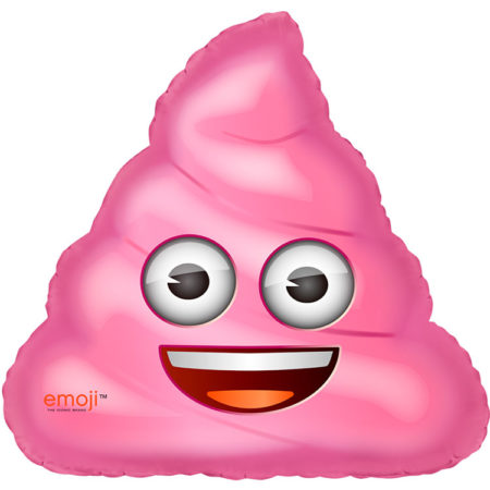 Воздушный шар из фольги. Фигура, Мороженое Emoji, Розовый (31''/79 см, CHN)