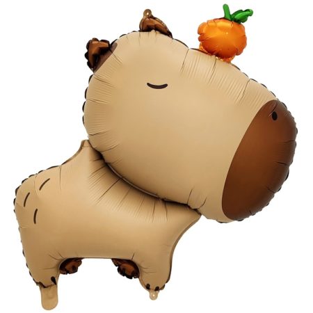 Воздушный шар из фольги. Фигура, Капибара с мандарином (31”/79 см, CHN)