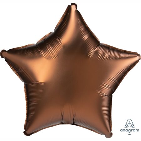 Воздушный шар из фольги. Звезда, Сатин, Cocoa (18"/46 см, USA)