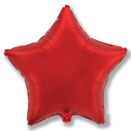 Воздушный шар из фольги. Звезда, Красный (18''/46 см, ESP)