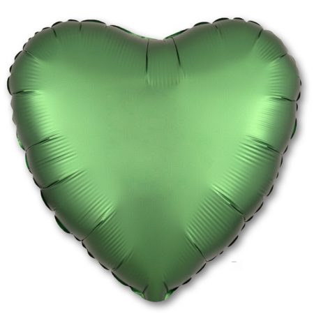 Воздушный шар из фольги. Сердце, Emerald, сатин (18''/45 см, USA)