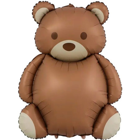 Воздушный шар из фольги. Фигура, Мишка, Сатин (35''/89 см, CHN)