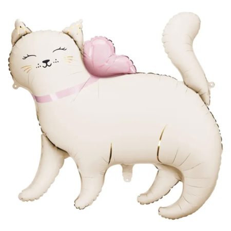 Воздушный шар из фольги. Фигура, Кошечка с бантом, Сатин (35''/89 см, POL)