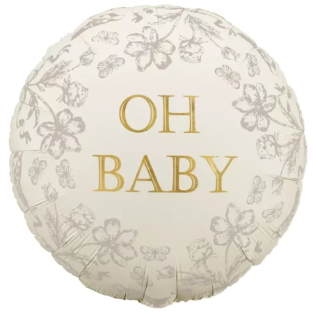 Воздушный шар из фольги. Круг, Oh Baby (18''/46 см, POL)